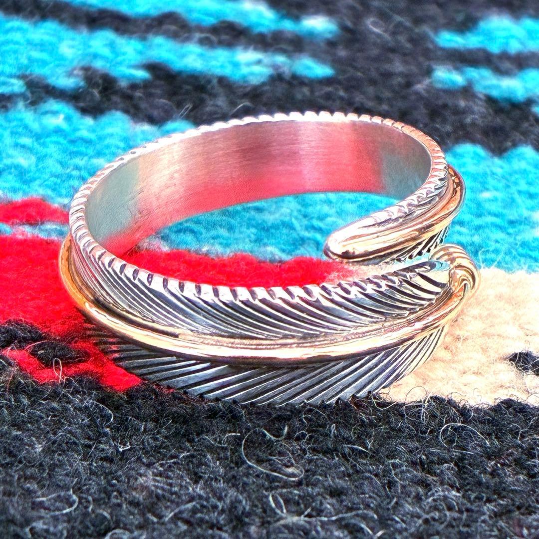 Indian Jewelry ハーヴィーメイス 12KGF フェザーリング17号
