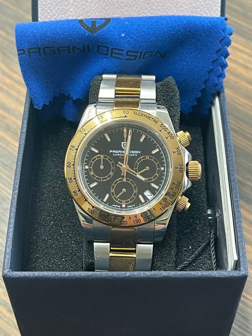 クロノグラフ腕時計VK63クォーツ搭載 サファイアガラス風防