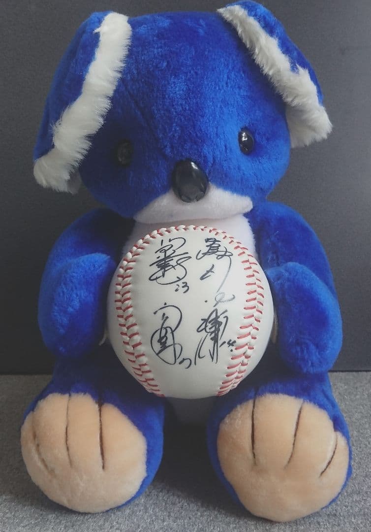 因縁？『ナゴヤ10.8』関係選手・寄せ書き直筆サイン入り初期ドアラぬいぐるみ
