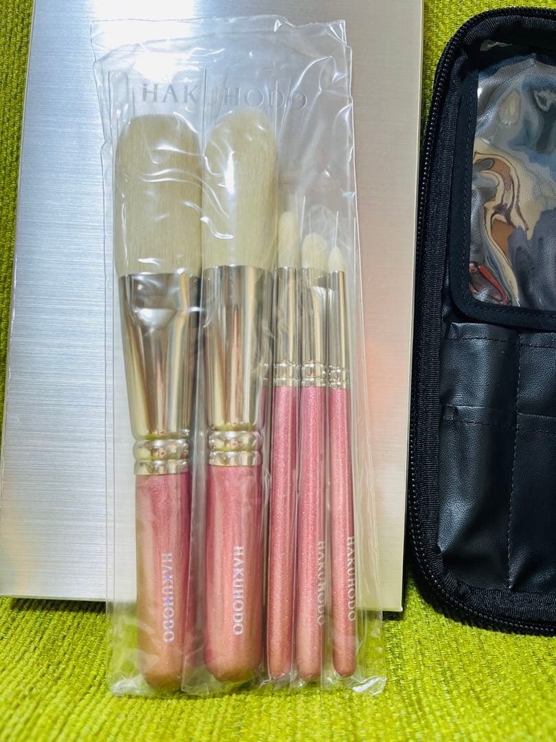 HAKUHODO メイクブラシセット 5本 ピンク