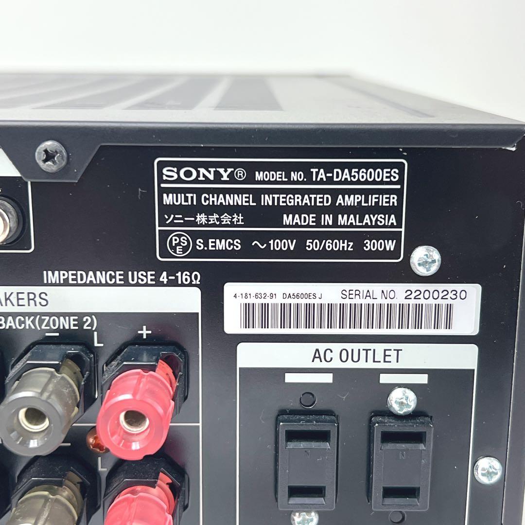 【良品】 SONY TA-DA5600ES AVアンプ　ハイエンド　ブラック