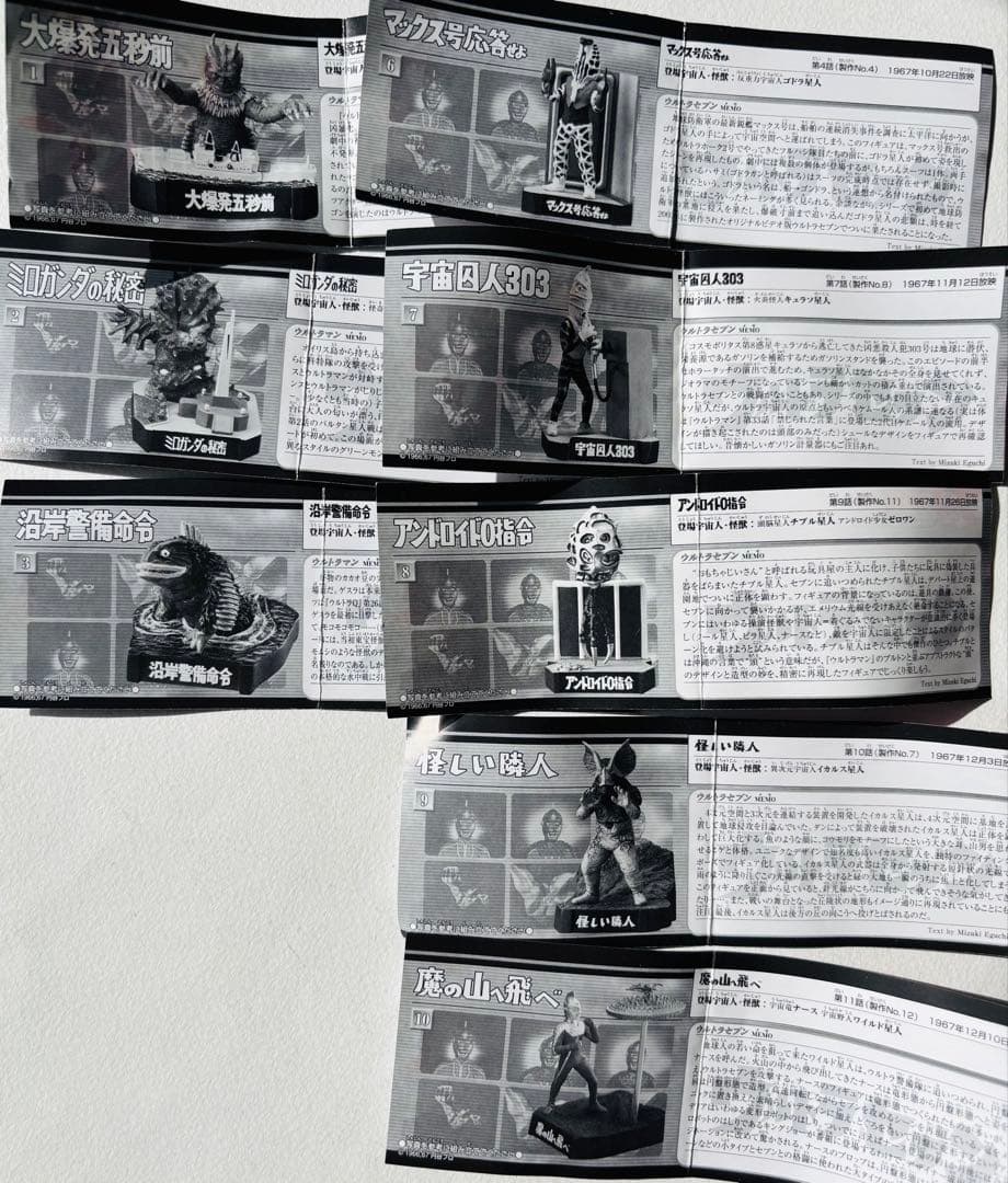 ウルトラ怪獣名鑑　ウルトラマン＆ウルトラセブン1st. 訳あり9種セット