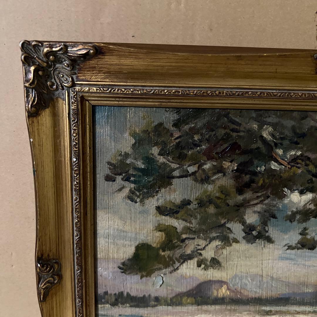 作者不詳　風景画 油彩画