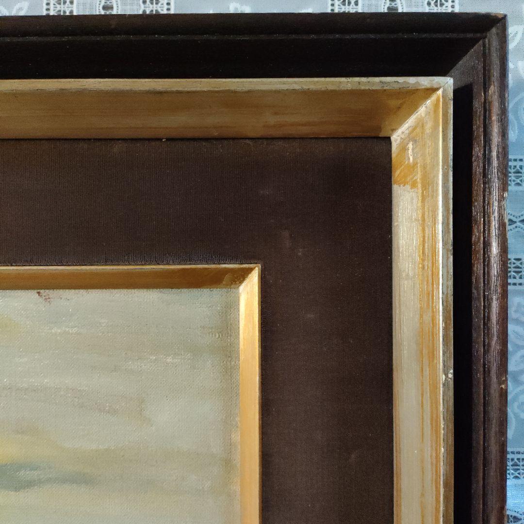 多々羅義雄　油彩画　F８号『岩と海　千葉内房小浜』