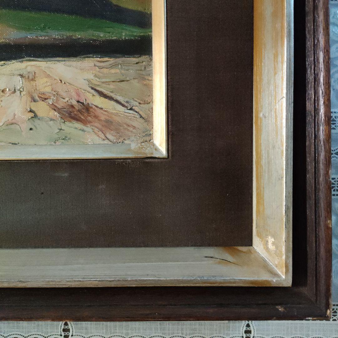 多々羅義雄　油彩画　F８号『岩と海　千葉内房小浜』