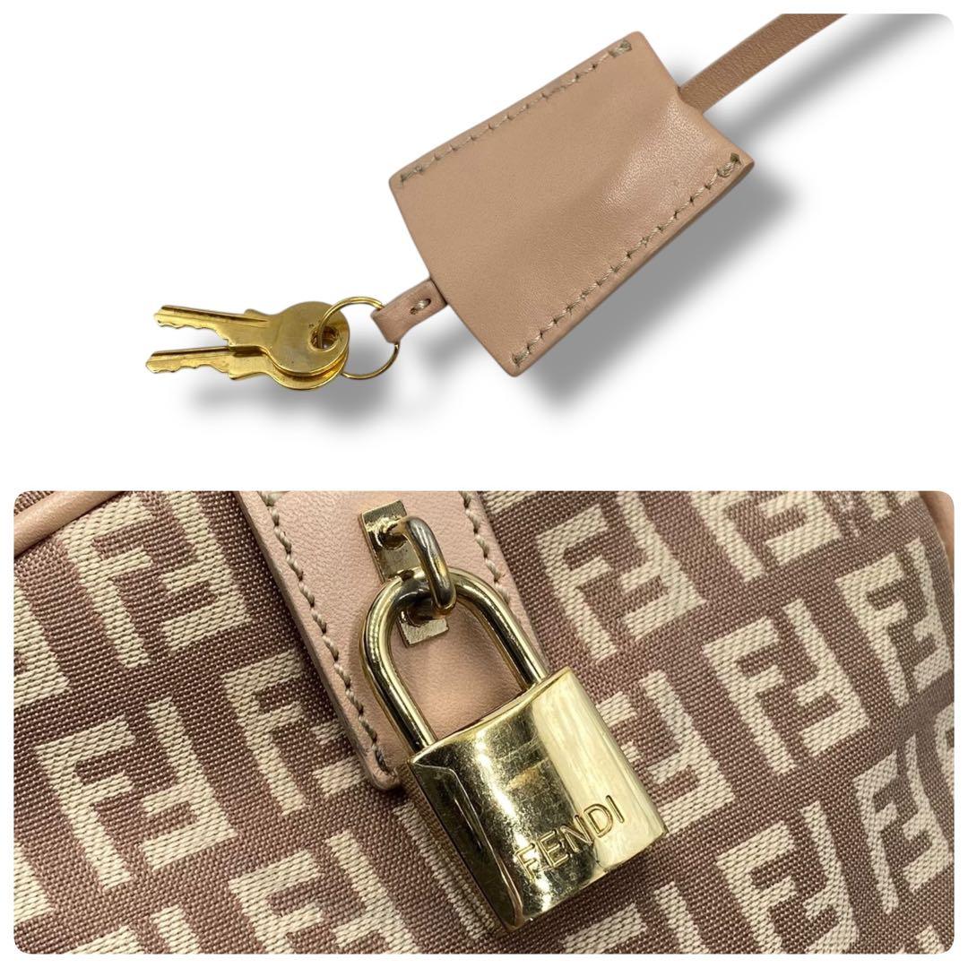美品 FENDI ズッキーノ ミニボストン バッグ Vintage ズッカ 希少
