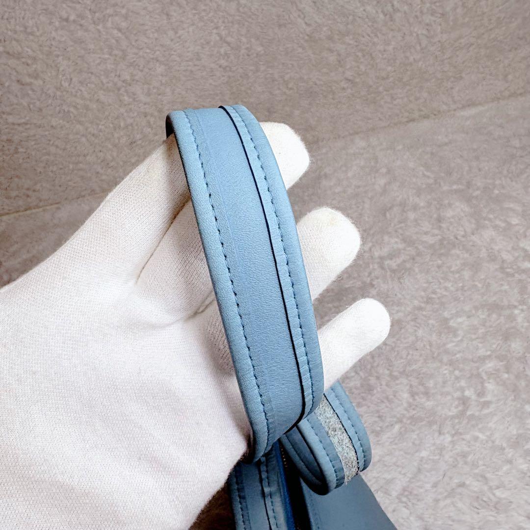 希少 タグ付 オールドコーチ バケツ型 USA製　ショルダーバッグ　ライトブルー