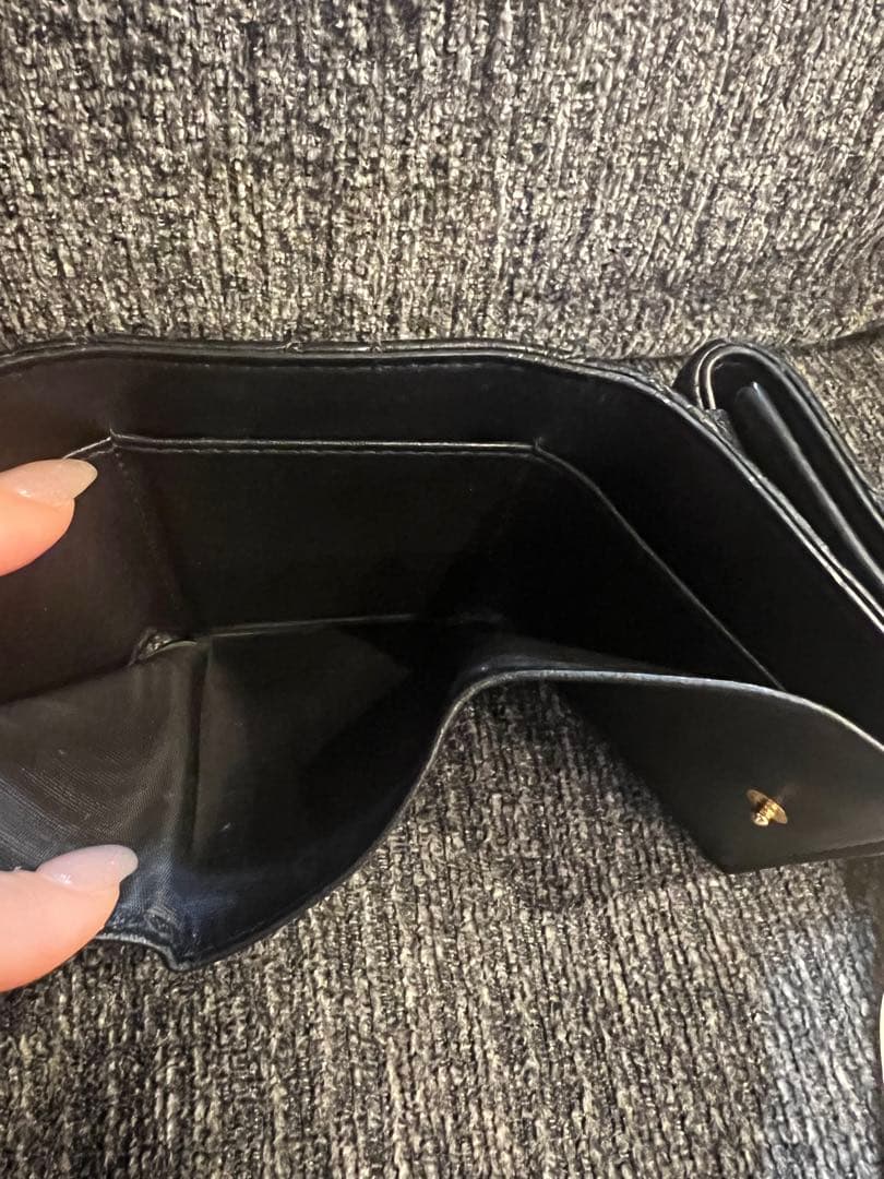 Dior キルティングレザー三つ折り財布