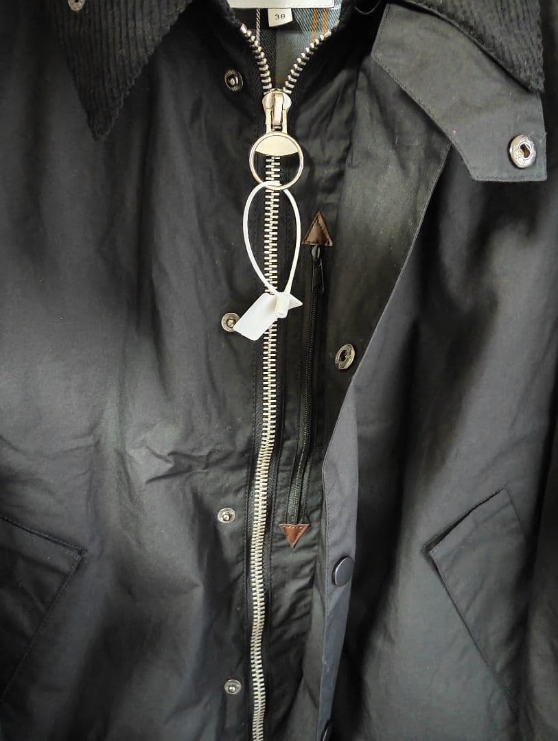 Transport Wax Jacket ブラック サイズ38 レプリカ品