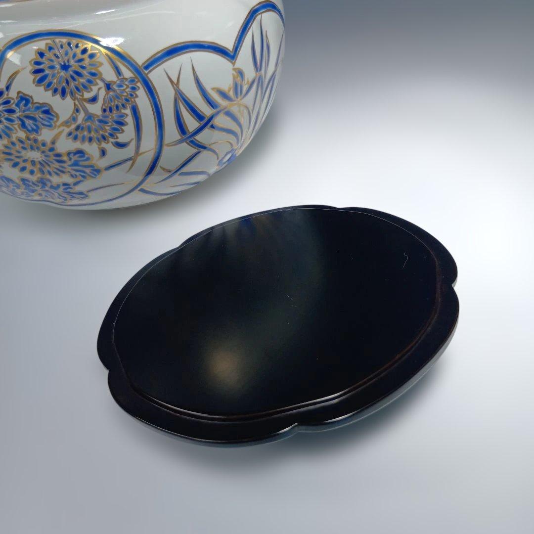 茶道具　金彩捻梅　水指　祥堂造　 共箱