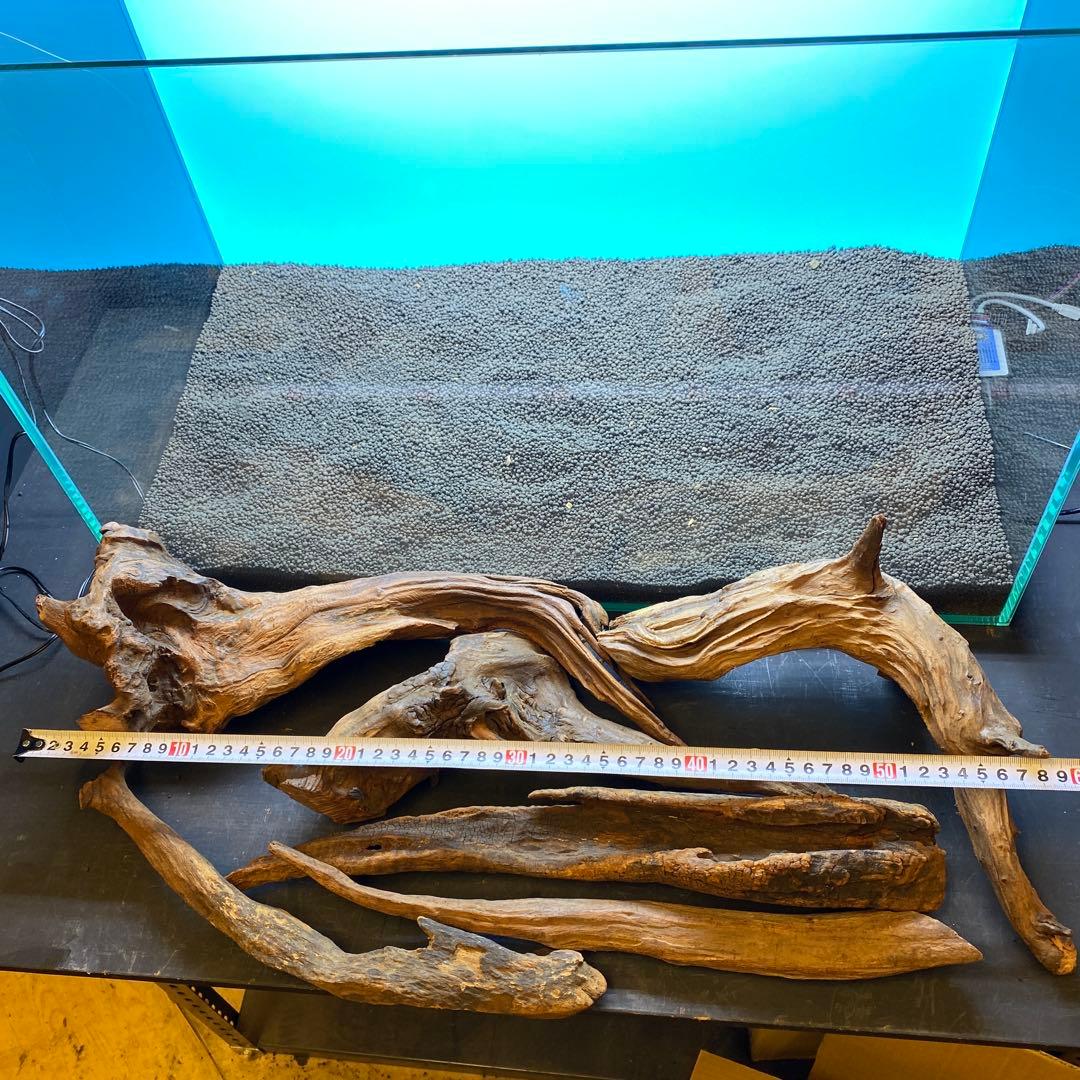 MRW-6731 赤系天然流木レイアウトセット　60cm水槽用流木　アクアリウム