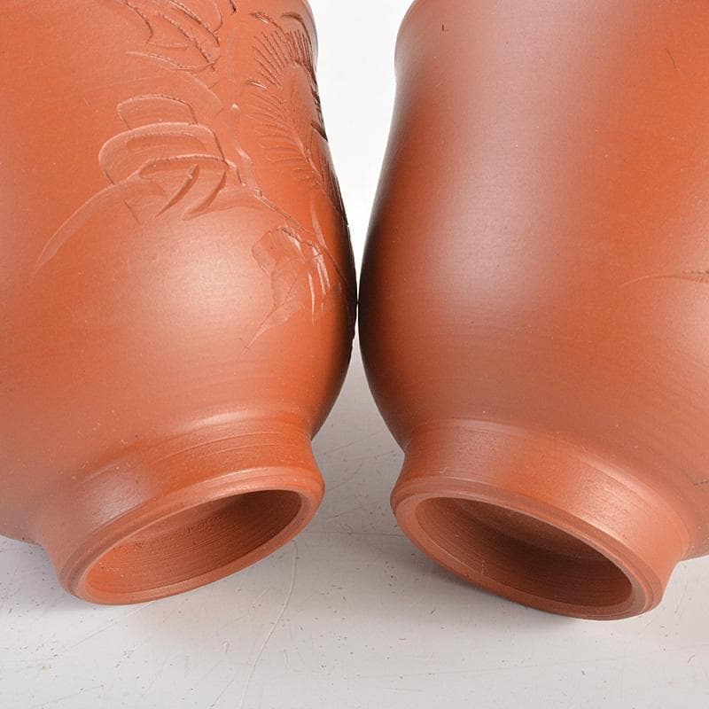 朱萬古焼　白雲陶園　朱泥　急須　湯冷　煎茶碗五客　煎茶器揃　共箱　6203C