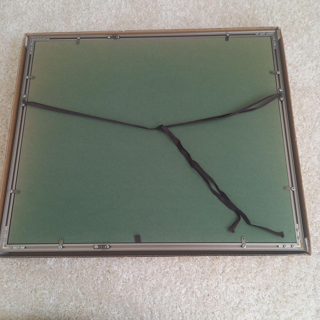 水面に浮かぶ睡蓮 油彩画 大判