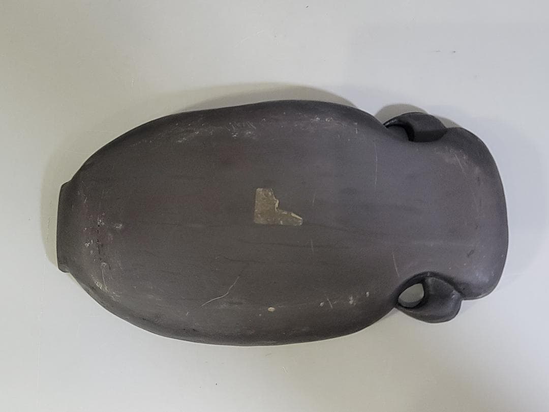 DT584 中国 文房具 端渓壷形 硯 唐木箱付