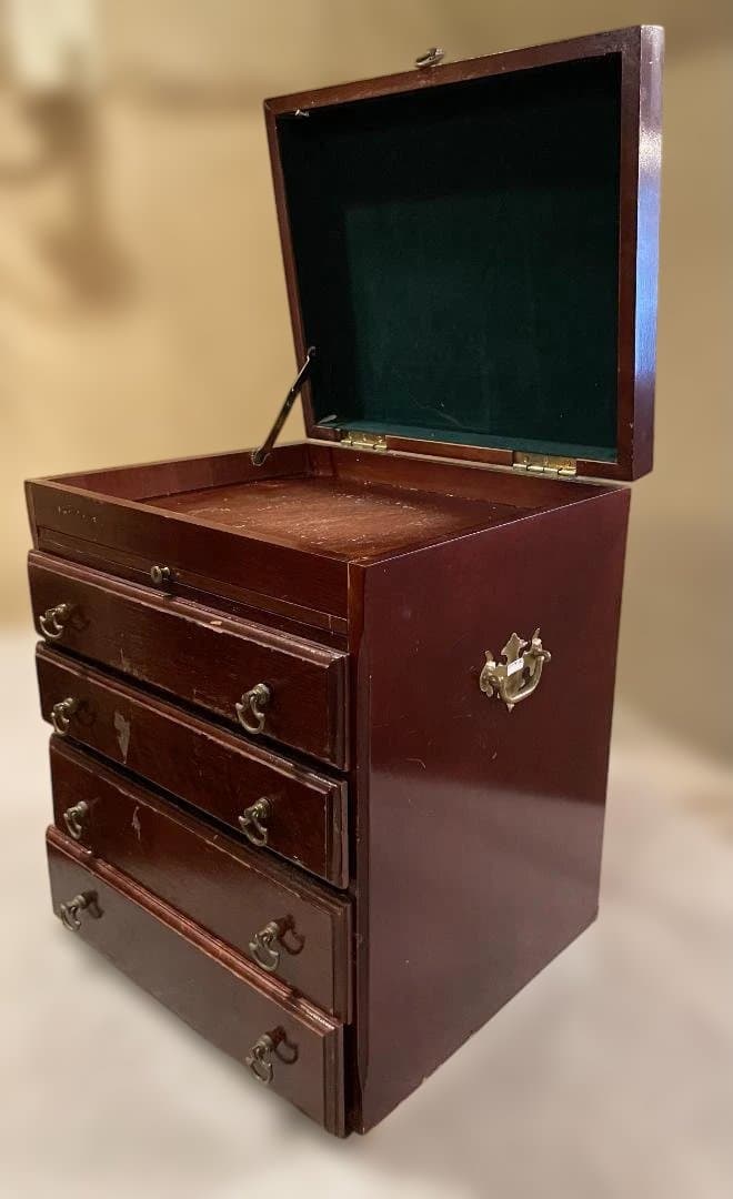 アンティーク 木製 チェスト マホガニー 小引き出し チェスト 5段 引き出し