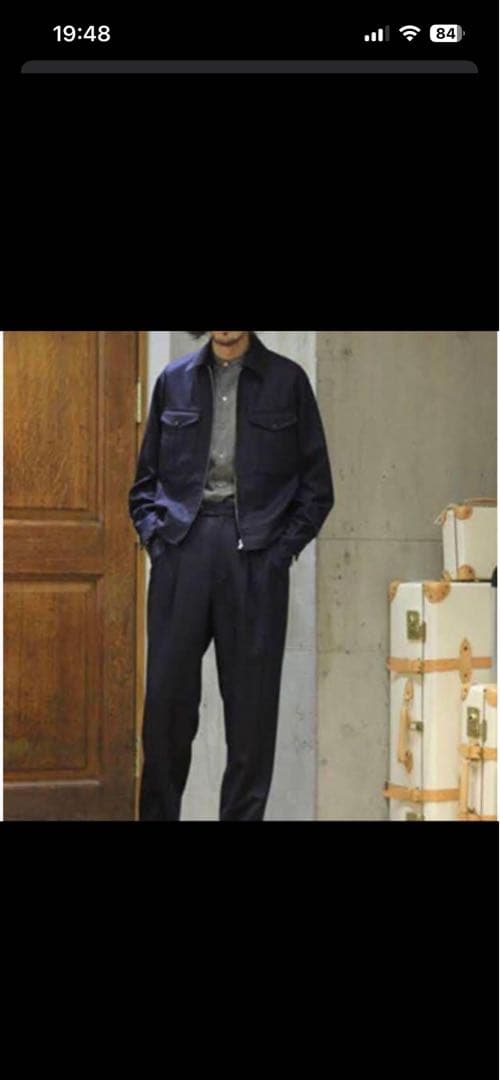 comoli フラノZIPブルゾン ウール