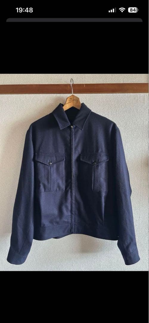 comoli フラノZIPブルゾン ウール