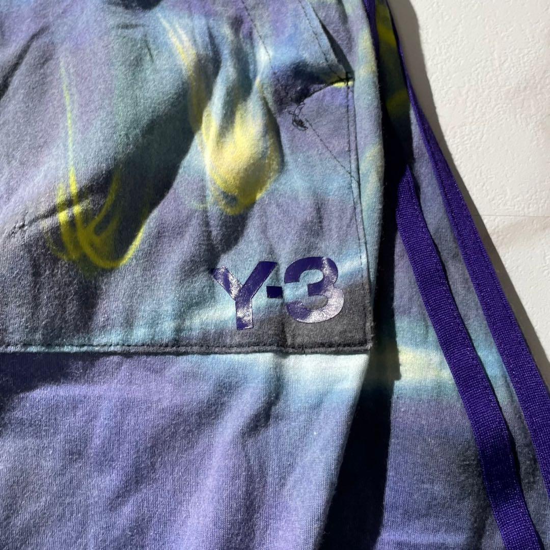美品⭐️Y-3 サルエルパンツ 総柄 スリーストライプス ブランドロゴ Mサイズ