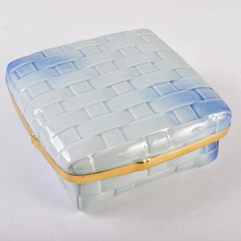 茶道具　京焼　平安　小川武雄作　梅椿文　食籠　共布共箱　V　R8955