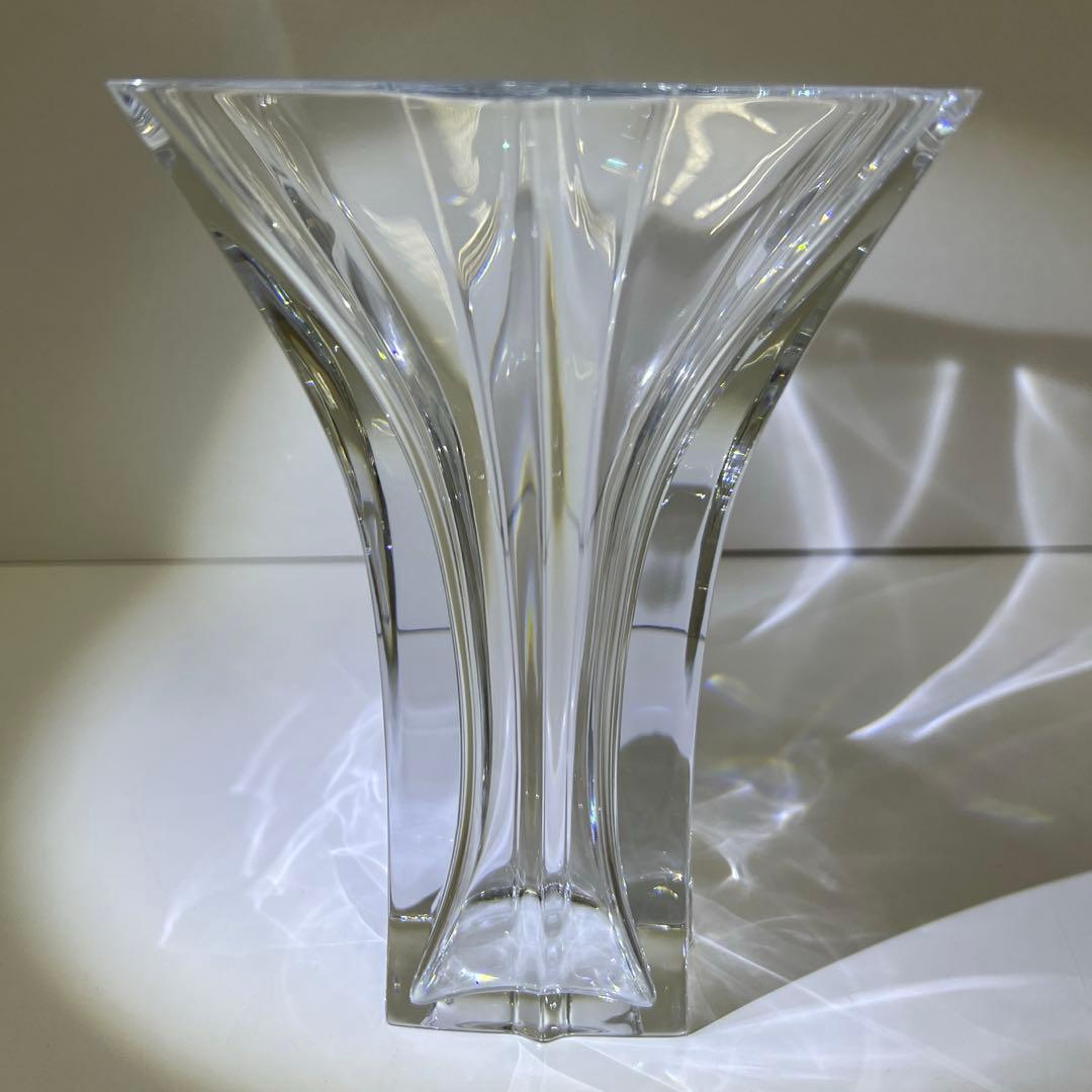 ☆洋3 バカラ　大花瓶　共箱　高さ約20㎝　東Y7-1020④