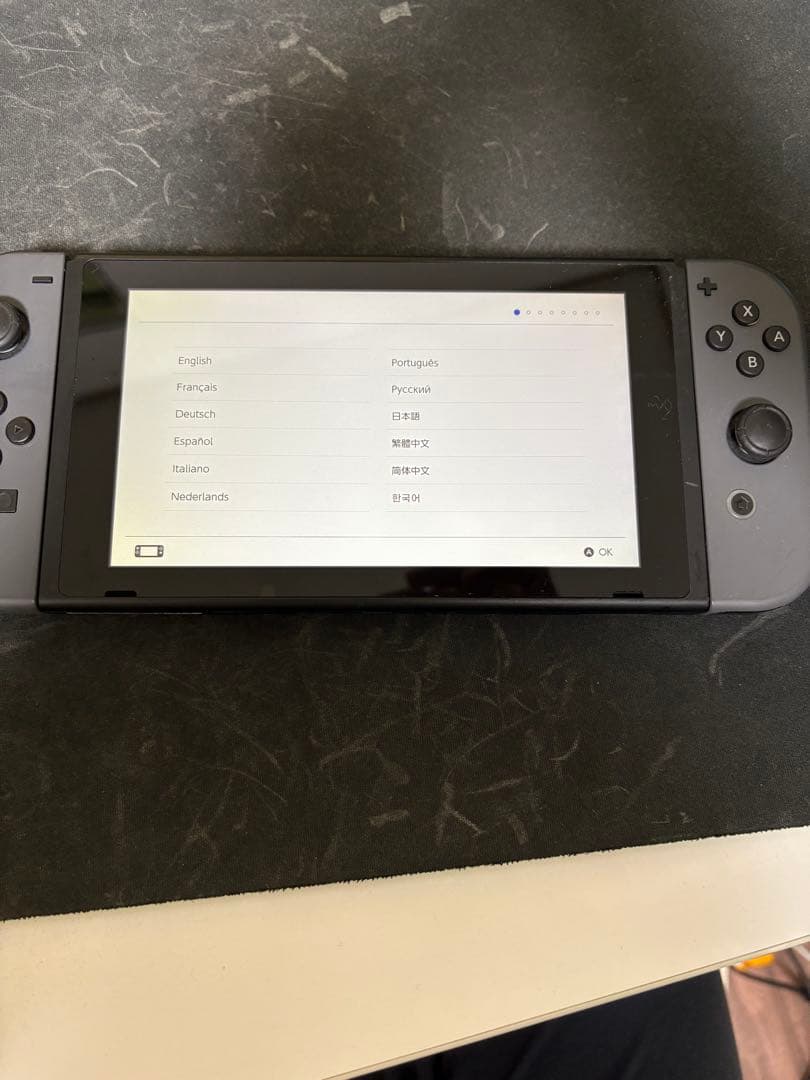 Nintendo Switch 本体 グレー　充電器　LAN変換