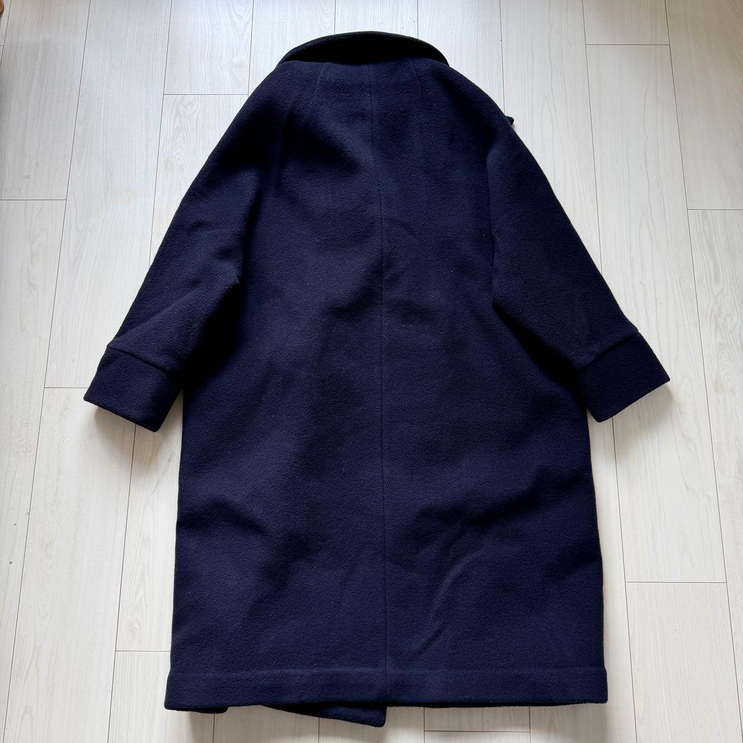 美品✨ティッカ テントコート ウール ダブルボタン　ネイビー　ロングコート　F