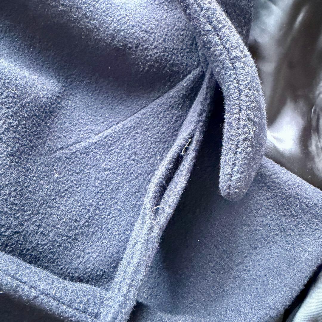 美品✨ティッカ テントコート ウール ダブルボタン　ネイビー　ロングコート　F