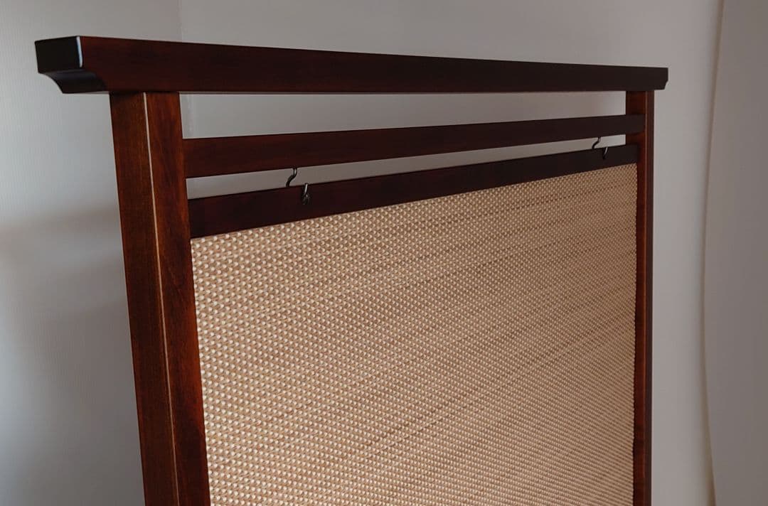 衝立　間仕切り　和風スダレ調衝立　天然竹ヒゴタペストリー調間仕切り　１台限定