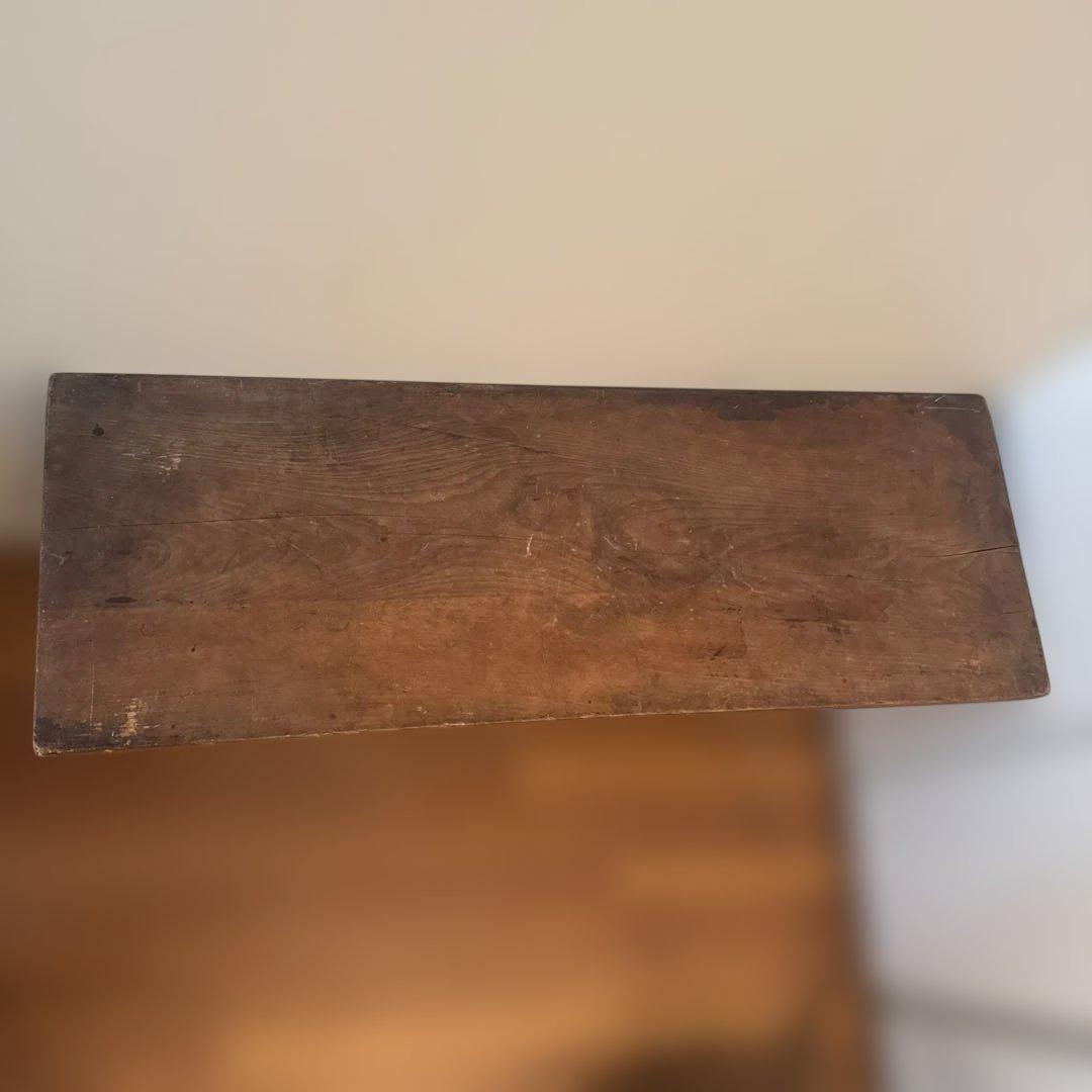 木製テーブル 金属脚付き 102cm