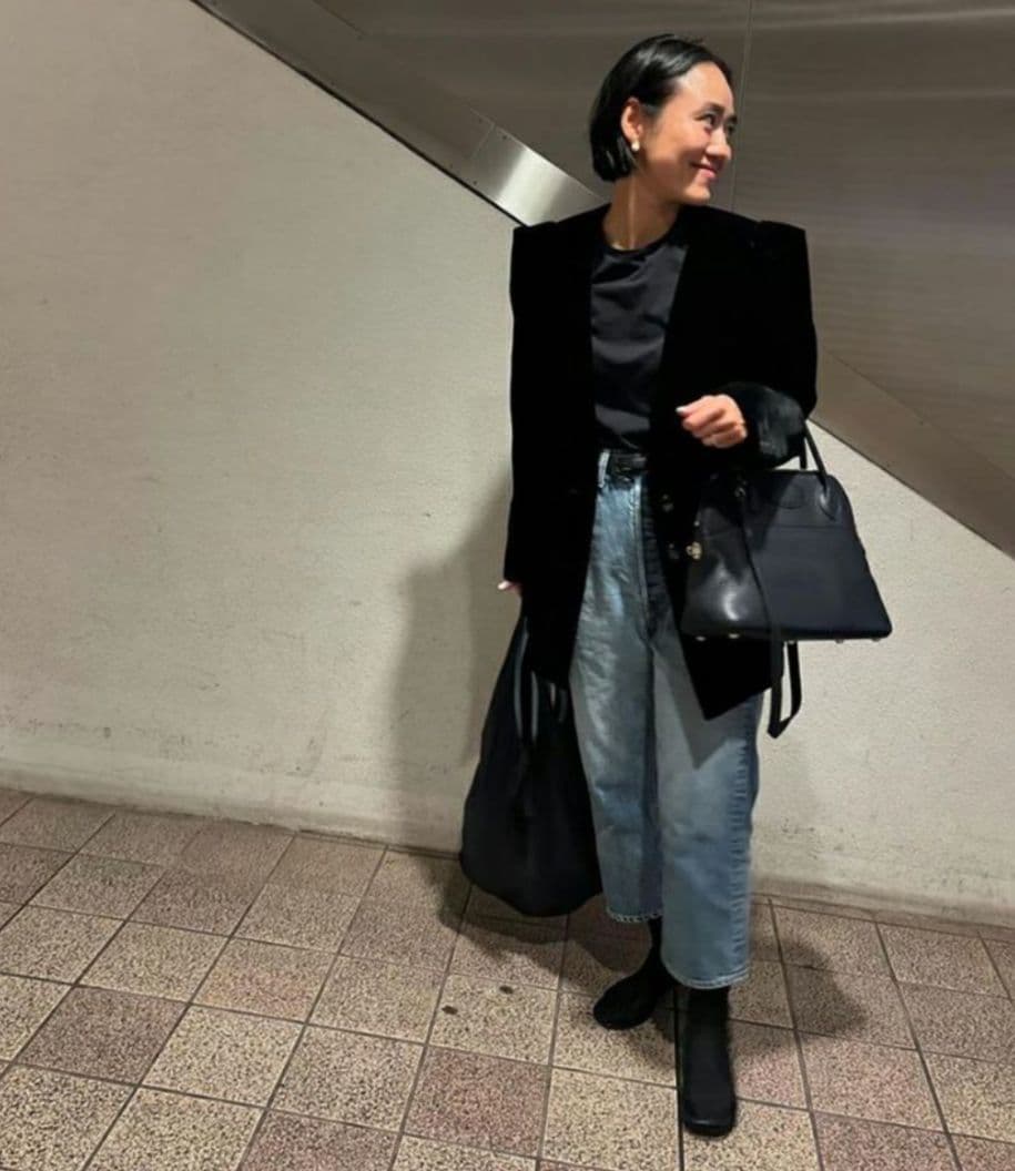 【COUDRE 】レザーベルト　CD132　黒　SIZE:S 　金子綾