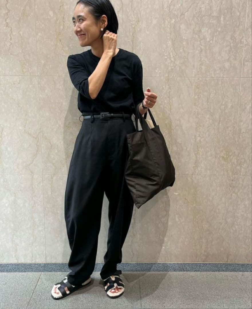 【COUDRE 】レザーベルト　CD132　黒　SIZE:S 　金子綾