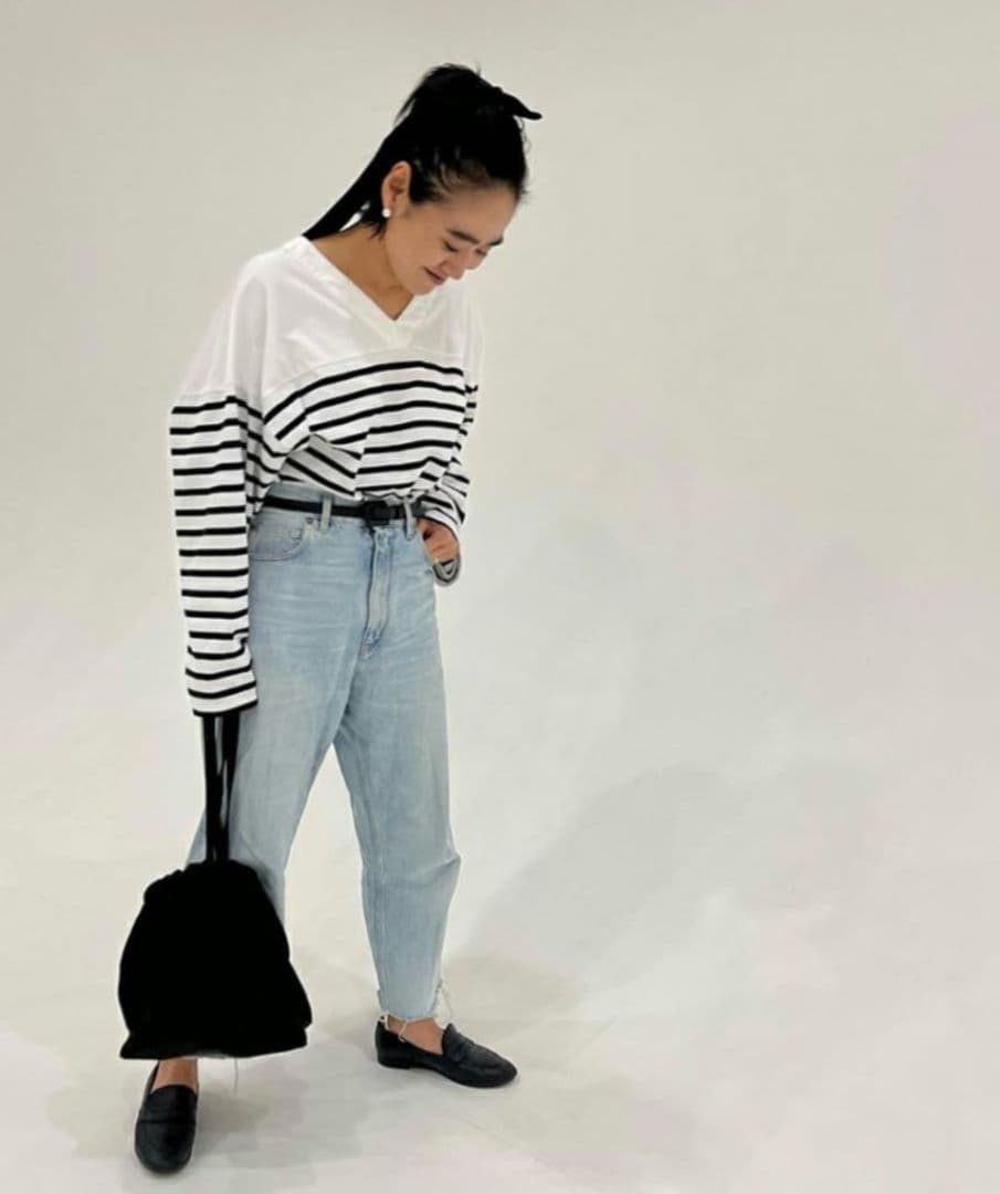 【COUDRE 】レザーベルト　CD132　黒　SIZE:S 　金子綾