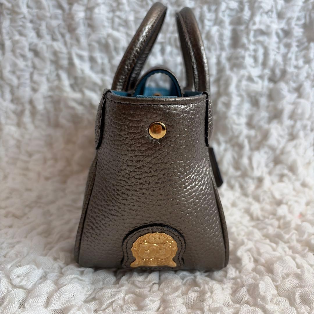 ADMJ マイクロミニトートバッグ 2wayショルダー ブロンズ　ブルー