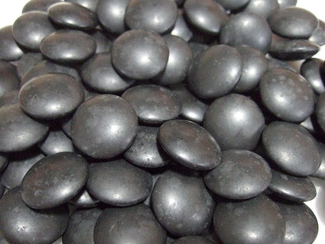 蛤碁石 那智黒石 32号碁石 白183個 黒182個 欅特大碁筍 / 囲碁