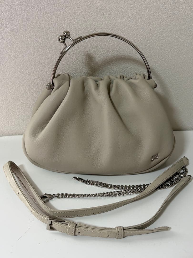 ♪傳濱野 HAMANO 2way がま口 ハンドバッグ ショルダーバック♪