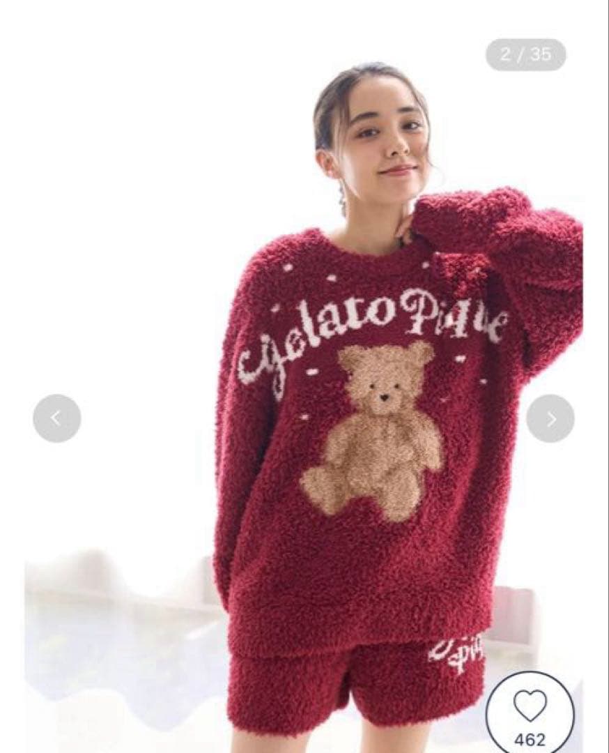 新品　ジェラートピケ holiday ジェラートスノーベアジャガードプルオーバー