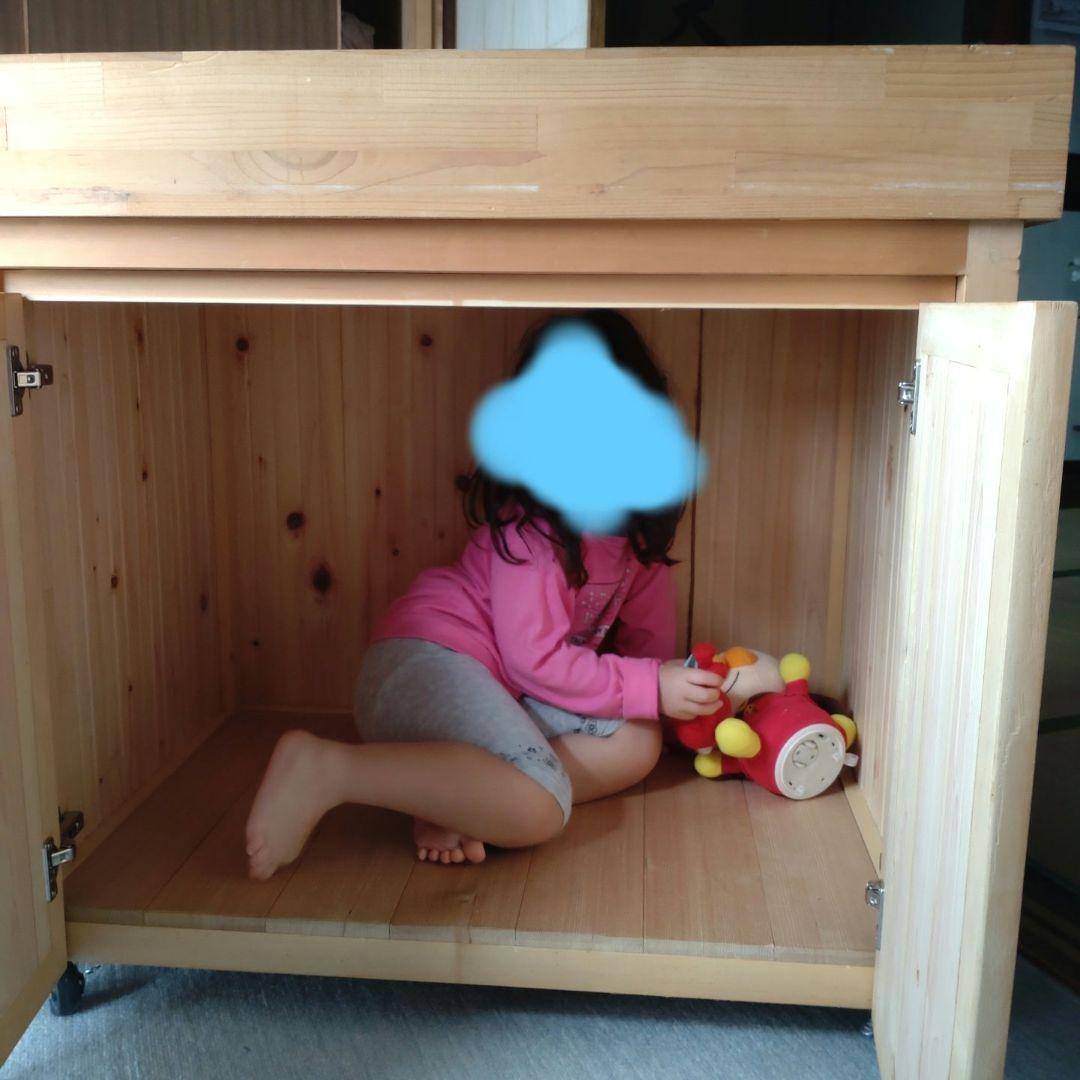 【送料込み】木製キャビネット・サイドボード　収納　DIY台