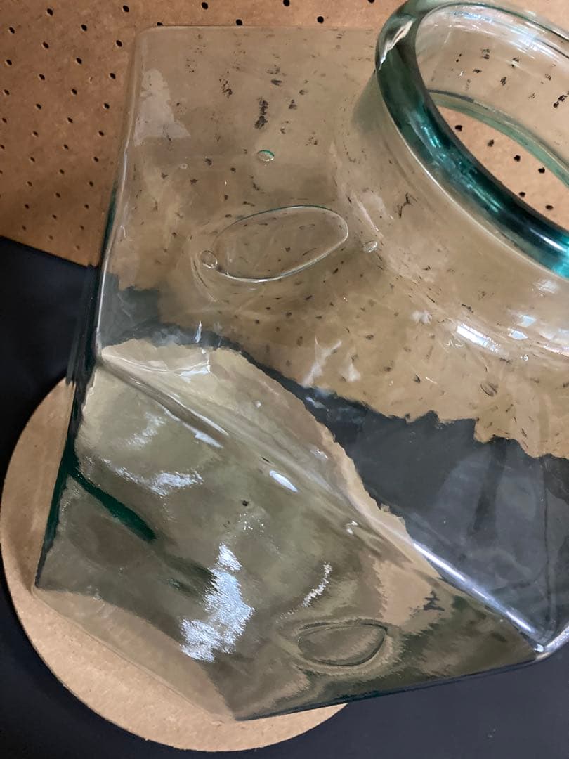 大きいサイズ■六角形ガラス容器 口径約10cm