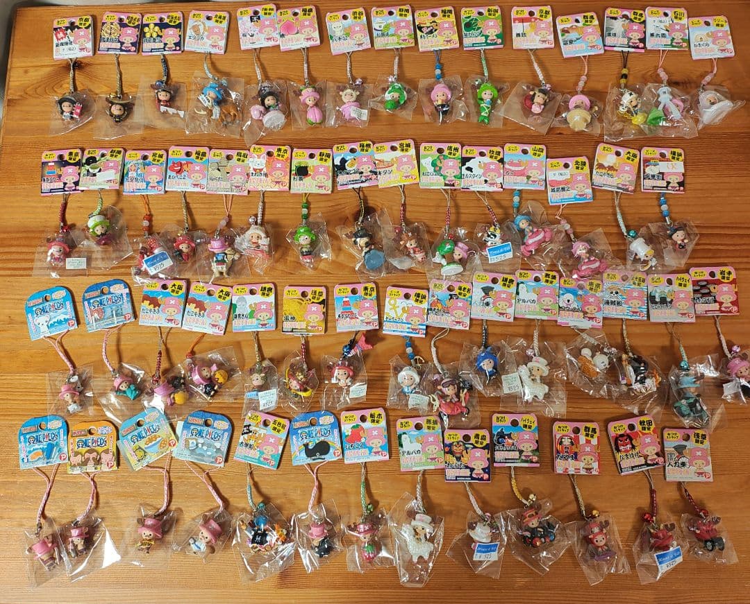 ワンピース ご当地チョッパー ねつけストラップ 根付け 58個セット