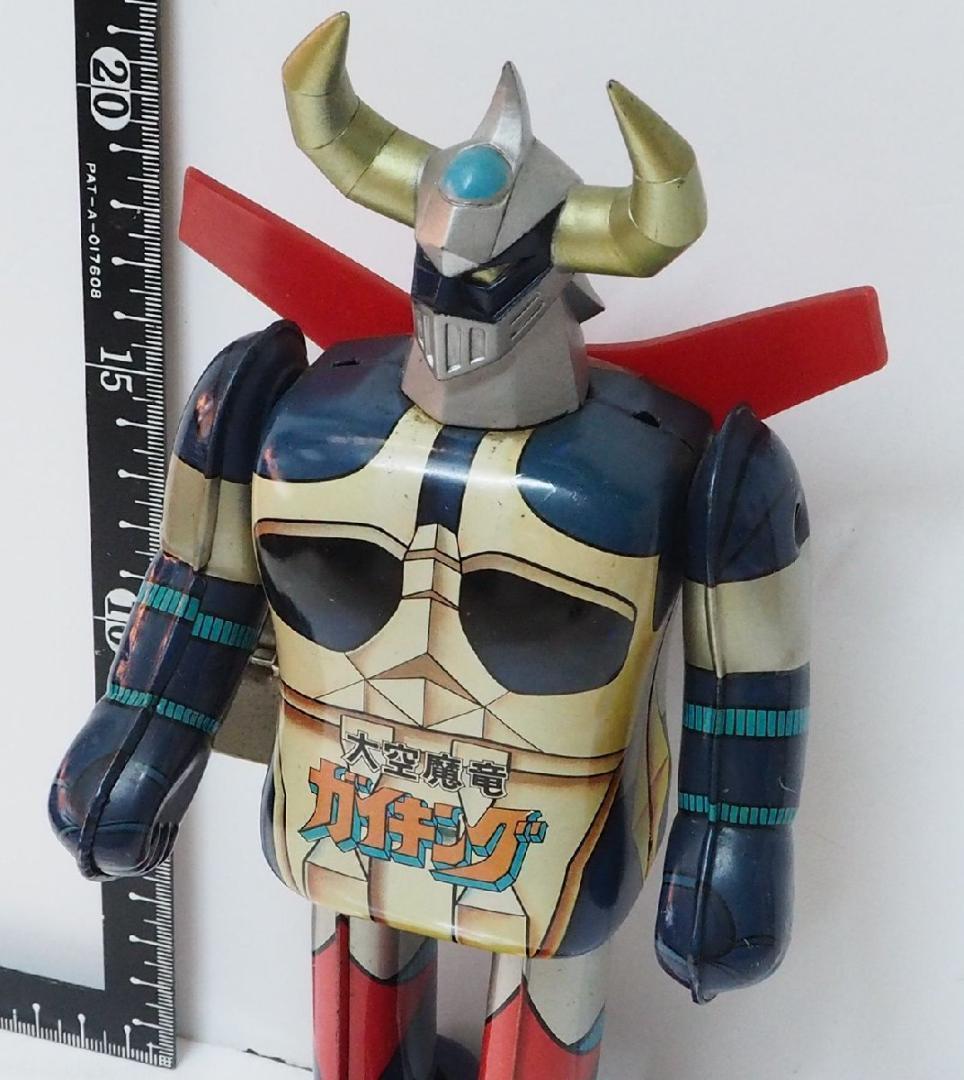 ポピー【ガイキング 動作確認済】ブリキ ゼンマイ歩行ロボットTIN TOY 中古