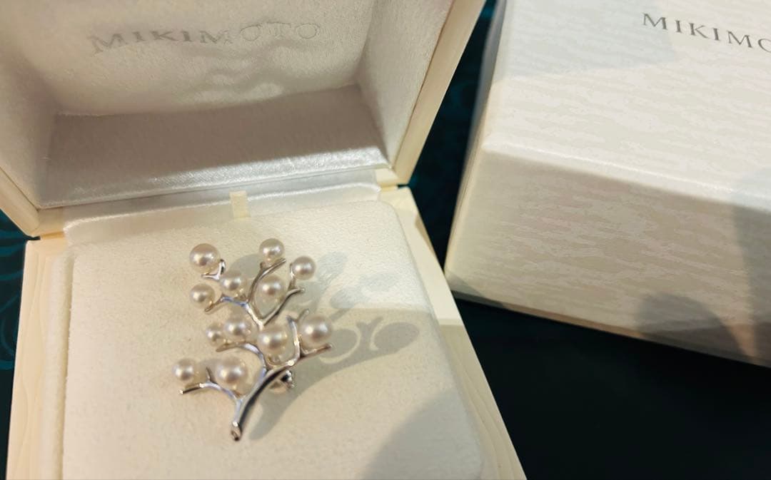 最終価格MIKIMOTO ミキモトブローチ 幸福の木 Kofuku no ki