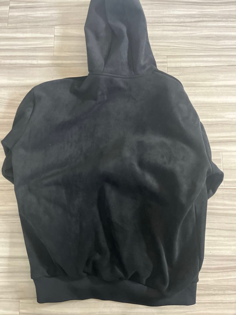 CRONOS クロノス スウェードパーカー L 黒×ネオングリーン 刺繍　限定