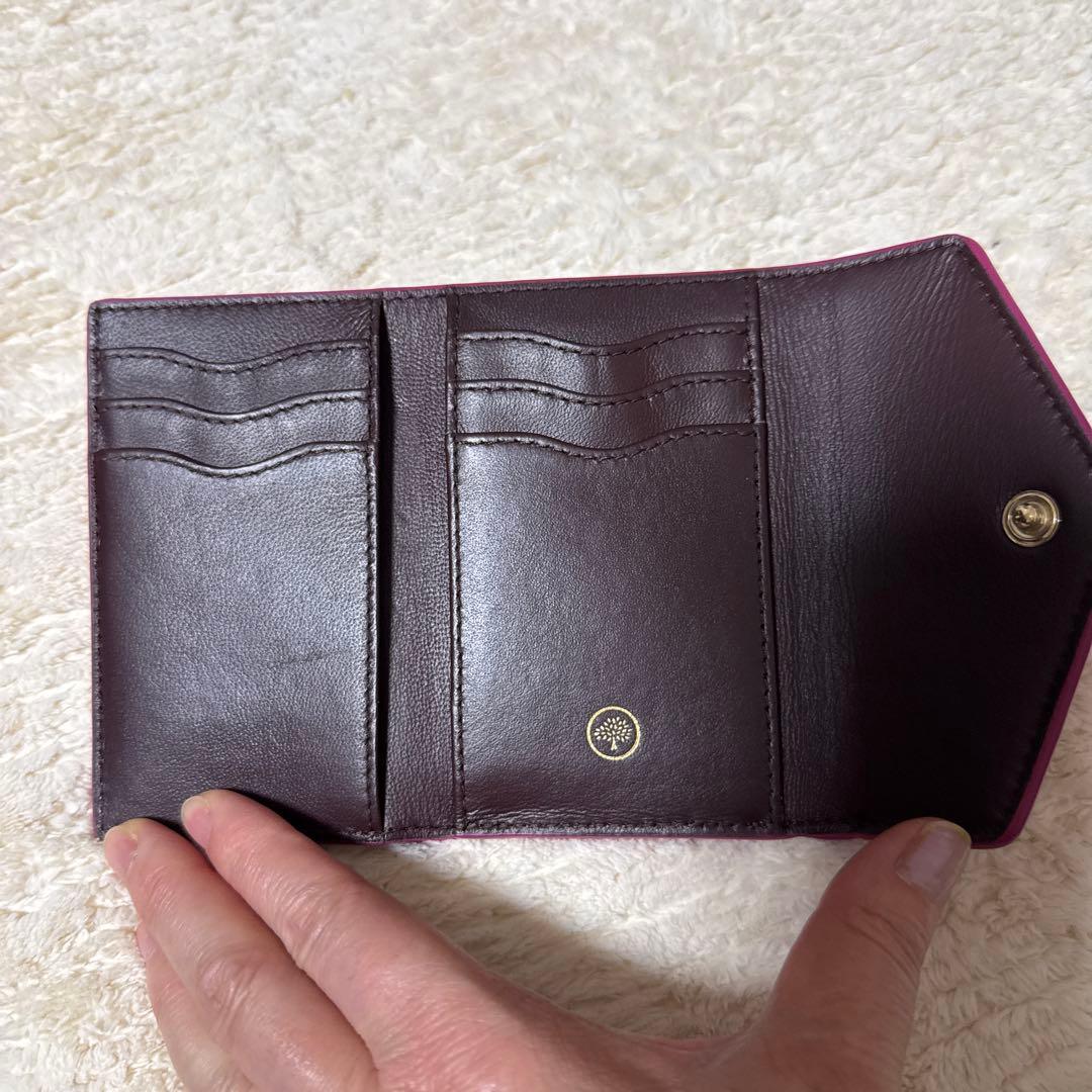 Mulberry パープル 三つ折り財布