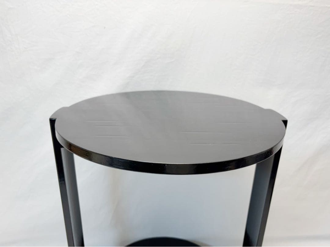 ほぼ未使用 茶道具 宗旦丸卓（宗旦好写）丸卓 煎茶棚 水指棚 紙箱