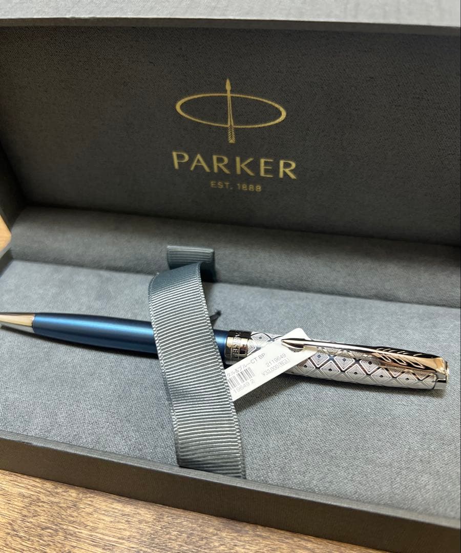 PARKER ソネット プレミアム メタル＆ブルー CT ボールペン