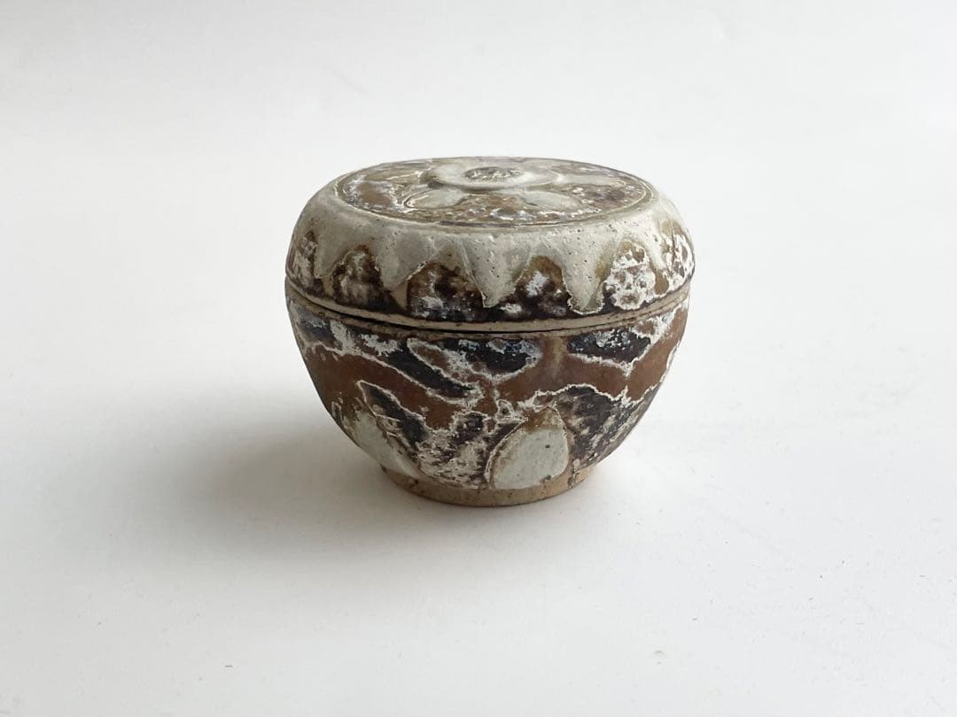 骨董　アンティーク　スンコロク　香合　宋胡録　タイ古陶　スワンカローク　茶道具