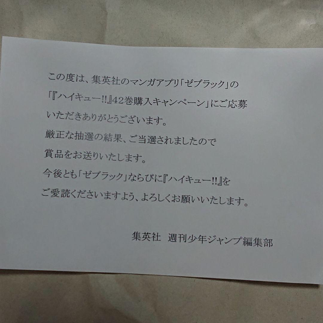 ハイキュー!! 複製原画 額装付き 非売品 希少品 当選品