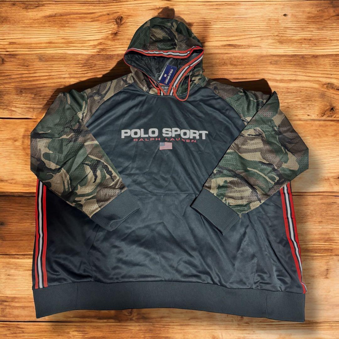 しこPOLO SPORT 迷彩柄フード付きパーカー 4XL