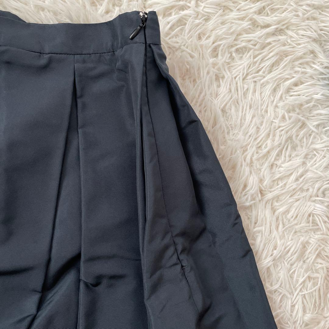 【新品・未使用】PRADA シルク スカート ネイビー 40