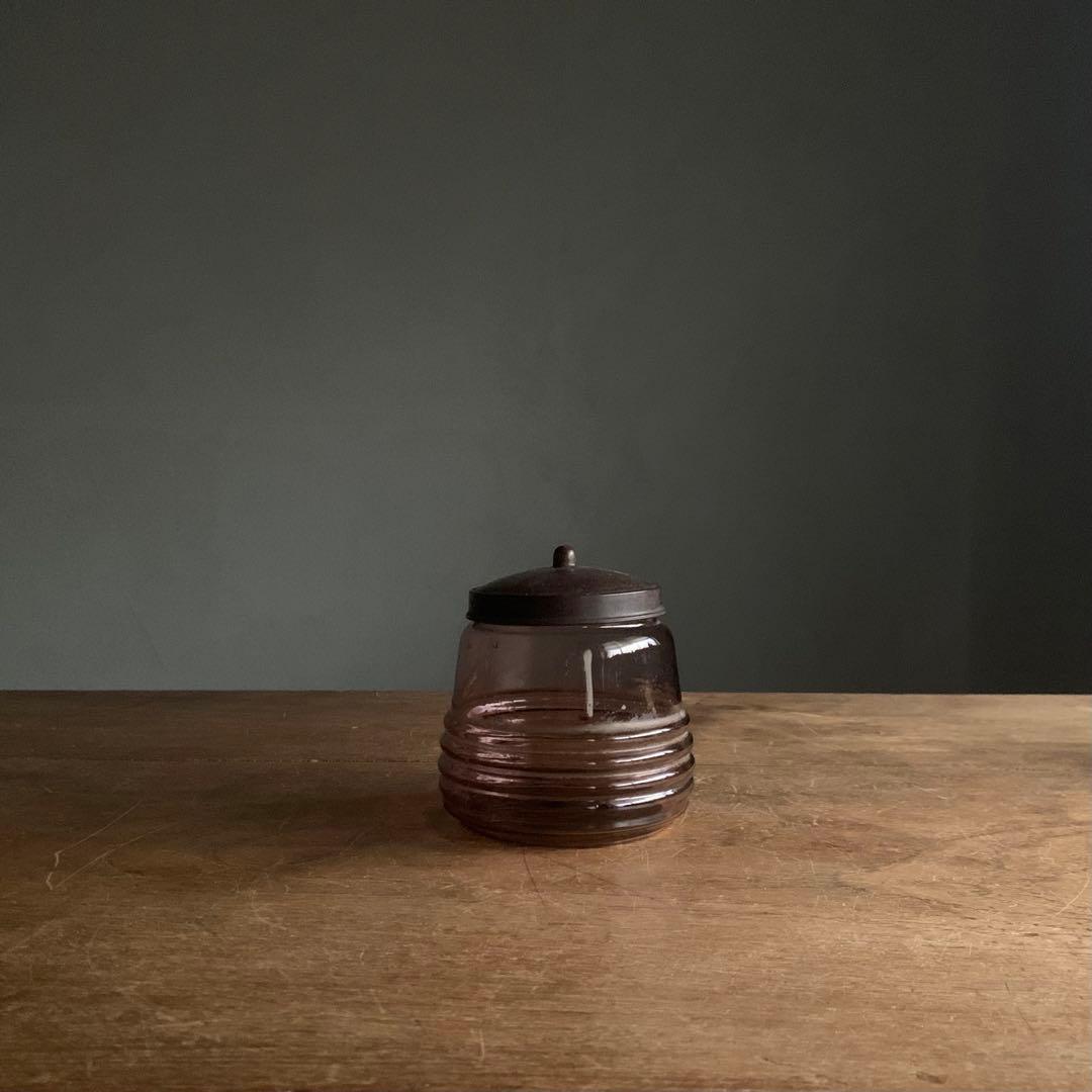 古い ガラス キャンディポット ガラス容器 古道具 アンティーク